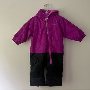 Girls Columbia Snowsuit 12-18m Black Purple